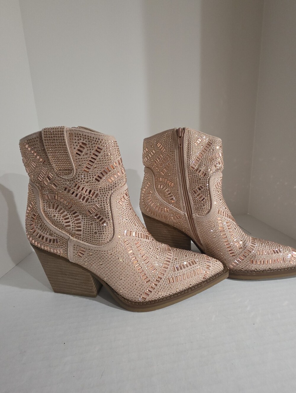 Very G, Maze, Bling Cowboy Boot, Rose Gold